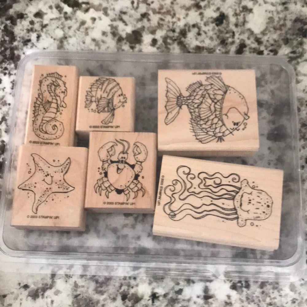 Stampin Up “fishy friends” set of six rubber stamps.